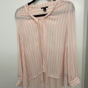 Pink and White Striped Top